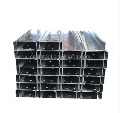 China Support and Hanger System ASTM A36 Galvanized Cold Formed Steel Structural Channel Structural Channel Section C Section Steel Strut Slotted Profile for sale