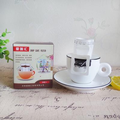 China Sustainable Travel Ear Coffee Filter Bag Coffee Filter Paper Hanging Drip Coffee 50Pcs for sale