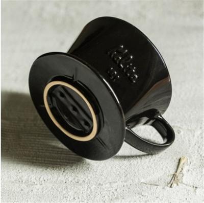 China Sustainable Kitchen Tools Ceramic Three Holes Coffee Filter Cup Pour Over Coffee Filter Drip Funnel Cup for sale