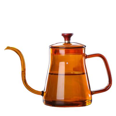 China Viable New Product Glass Coffee Kettle V60 Coffee Maker Pour Over Coffee Pot 350ML 600ML for sale