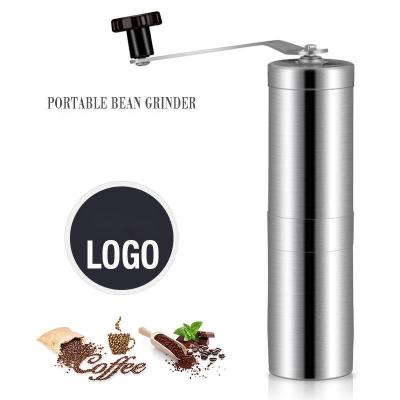 China Viable Custom LOGO Stainless Steel Adjustable Thickness Pepper Maker Manual Coffee Grinder for sale