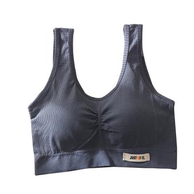 China 2022 wholesale push up vest women's sports built-in chest padded chest underwear strapless yoga girlbra beautiful for sale