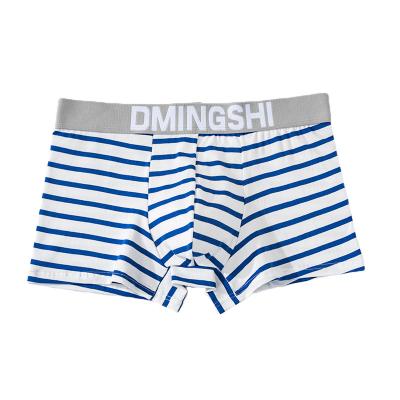 China Factory Wholesale Cotton Striped Boxers Breathable Briefs Student Teen Men's Breathable Underwear for sale