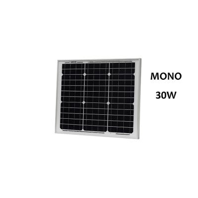 China High efficiency competitive price solar panel monocrystalline 30w 18v for sale