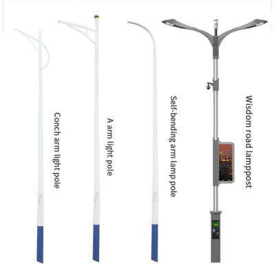 China 2021 Popular pole lamp single arm solar street light pole for sale