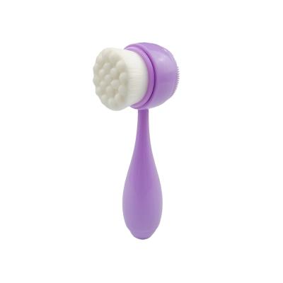 China Deep Cleansing Facial Cleansing Silicone Face Scrubber Facial Wash Manual Brush Double Side In 1 Facial Cleansing Brush for sale