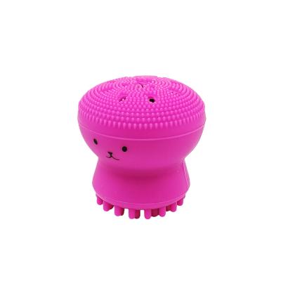 China Super Soft Deep Cleansing Face Scrub Brush Clean Acne Blackheads Removing Scrubber Handheld Silicone Facial Cleansing Brush for sale