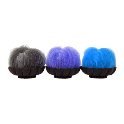 China EXFOLIATE New Design Home Rich Foam Body Cleaning Exfoliating Shower Flower Bath Sponge Ball for sale