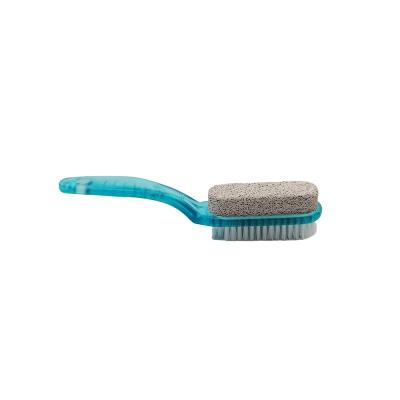 China Easy to use. Can Hinge On The Wall Double Sided Foot Scrubber Exfoliator With Pumice Callus Remover And Bristle Brush Foot File Rasp for sale