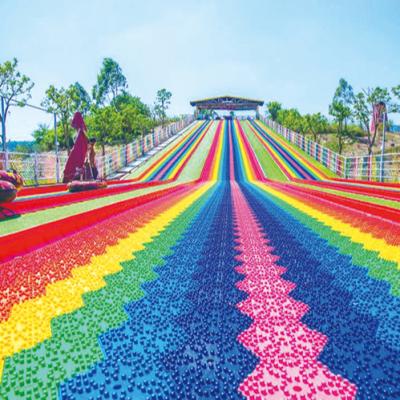 China Safe. Durable Colorful Dry Kids Slip Slide Rainbow Plastic Slide For Sale for sale