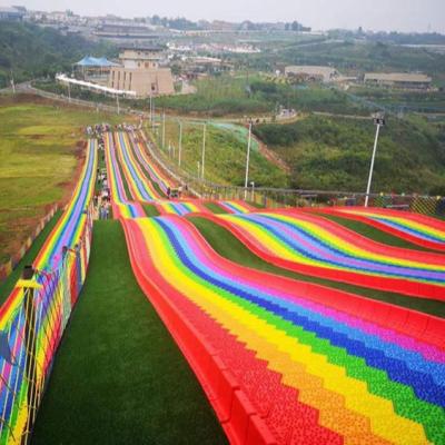 중국 Safe. Durable Colorful Dry Kids Slip Slide Rainbow Plastic Slide For Sale 판매용