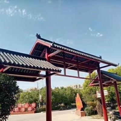 China Modern Villa Rooftop Chinese Design Stone Coated Sheet Building Material Metal Steel Roofing Roof Tiles for sale