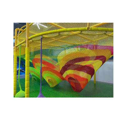 중국 Indoor Ground Climbing Customized Nylon Rainbow Rope Game Net Tunnel Nets Game For Kids 판매용