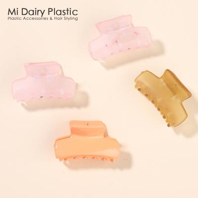 China Hair decorations SLFZ0038 Custom Logo Factory Wholesale PC PS ABS Elegant Transparent Hollow  Plastic Hair Claw Clips for Women Girls Accessories for sale