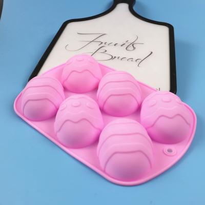 China 6 Cavity Mold 6 Cavity OEM ODM Oval Clear Silicone Bag Custom Easter Tool Cake Logo Bag for sale