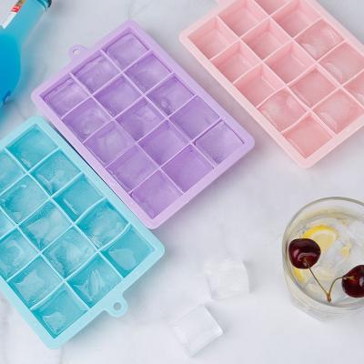 China 24 Grid 15 Grid Silicone Easy Release Ice Cube Cake Chocolate Mold Silicone Molds for sale