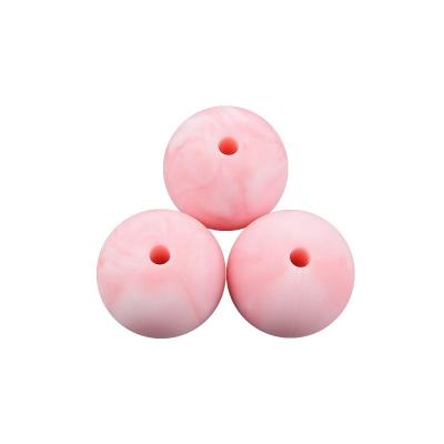 China Soft Multiple Color Baby Chewable Toy Teether Wholesale High Quality Silicone Beads for sale