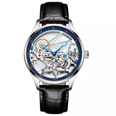 China Top Selling Water Resistant Stainless Steel Skeleton Famous Man Watch Set for sale