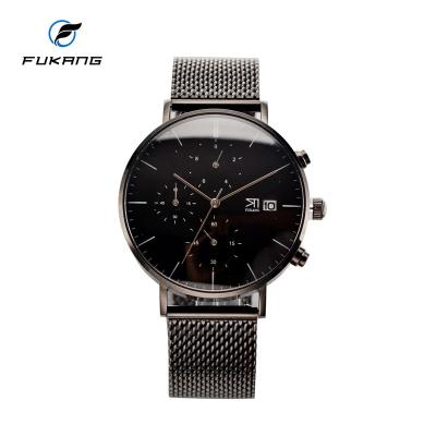 China Date New Arrival Stainless Steel Chain Black Color Automatic Wristwatch for sale