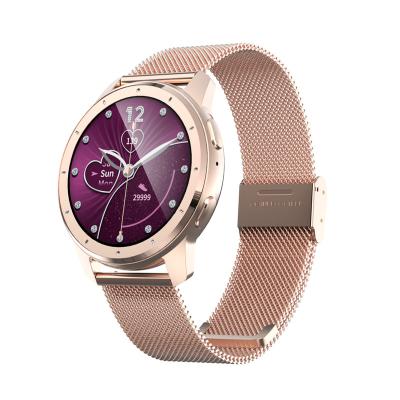 China Newest Auto Date Touch Screen Body Temperature Heart Rate Monitor SmartWatch Woman for sale