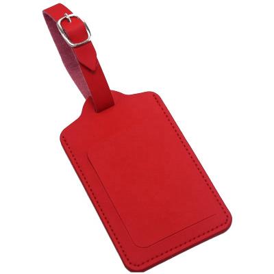 China Wholesale Custom PU Leather/PU/PVC Logo Travel Suitcase Luggage Tag for sale