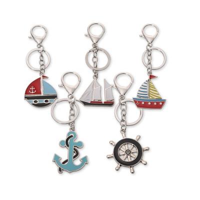 China Custom Metal Boat and Metal Anchor Key Chain for sale