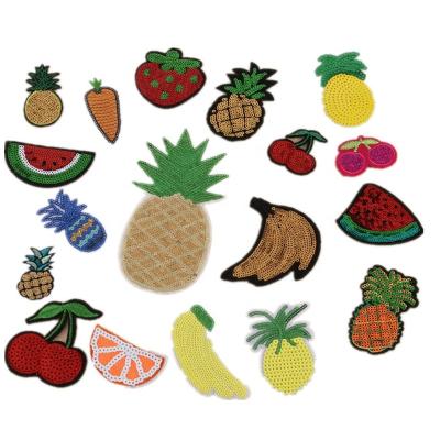 China 3D Applique Iron On Fruit Sequin Embroidery Patch for sale