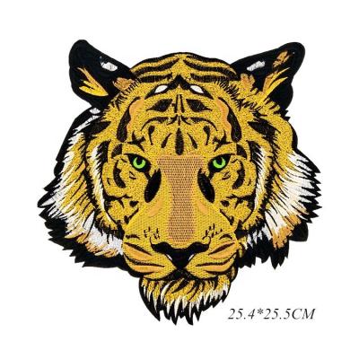 China Custom 3D Heat Transfer Big Tiger Patch 3D Embroidery Patch for sale