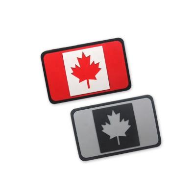 China Other Tactical Canadian Flag 3D PVC Hook And Loop Stock Supplier Quality Patch for sale