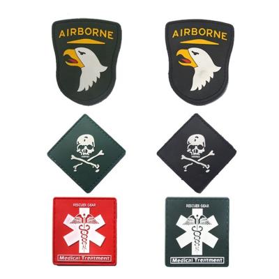 China Wholesale Custom 3D PVC Patches Rubber Patch Tactical Morcale 3D Hawkeye Rescuers PVC Patch for sale