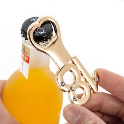 China Sustainable Gold Beer Bottle Opener For Adult 18 Year Old Birthday Party Gifts for sale