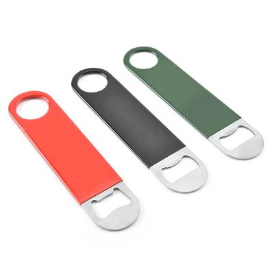 China Viable Custom Logo Multifunctional Red Blue And Black Color Stainless Steel Beer Bottle Opener for sale