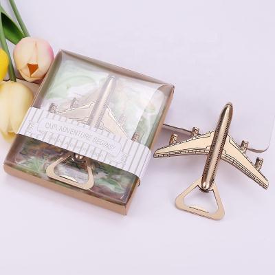 China Viable Promotion Gifts Airplane Beer Bottle Opener Bottle Opener Delicate Antique Wedding Gift for sale