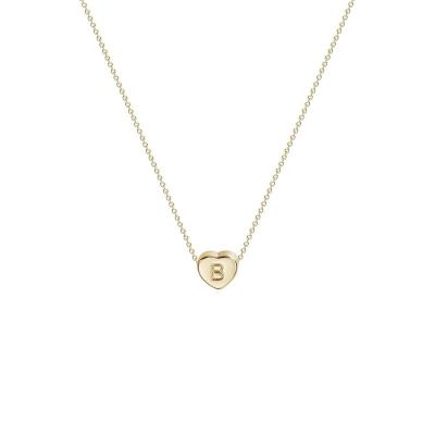 China 2020 CLASSIC Handmade Delicate Fashion Character Letter Name Necklace Personalized Heart Shaped Necklace Pendant for sale