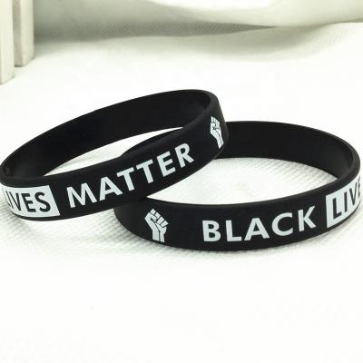 China Wholesale Casual/Sporting Black Lives Matter Wristband Silicone Wristband for sale