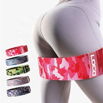 China Durable Wholesale Custom Logo Exercise Booty Hip Fabric Resistance Bands for sale