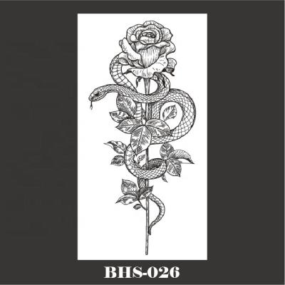 China Tattoo stickers Wholesale 20pcs/pack Realistic Snake Tattoo Sticker Black Mamba Snake Sticker Tattoo Sticker for sale