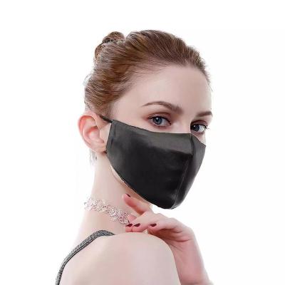 China Luxury Reusable Silk Satin Face Mask Face Mask Breathable Washable With Optional Filter Pocket Face Cover for sale