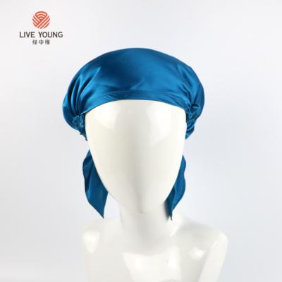 China Fashion Wholesale Silk Hair Hoods With Adjustable Tie Hood For Hair Accessories for sale