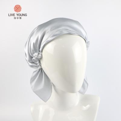 China 2020 Fashion Women Ladies Turbans New Breathable Soft Silk Sleep Head Wraps Hair Silk Hoods For Girls for sale