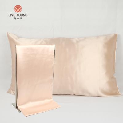 China Custom Private Label 22 MM Charmeuse Pillowcase 100% Hospital Hotel Knitted High Quality Silk Wedding Comforter Cover for sale