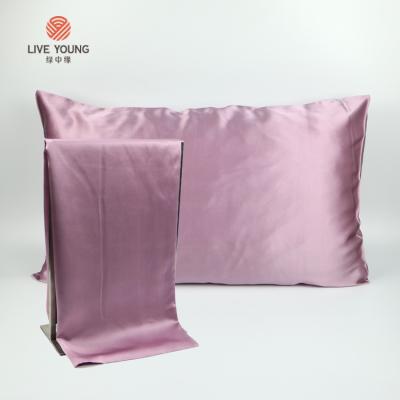 China Blackberry anti-static anti-aging custom made 100% pure rose charmeuse silk pillowcase for sale