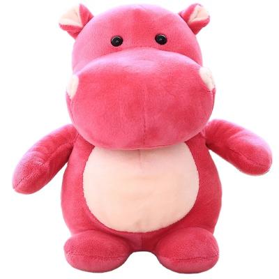 China High Quality Plush Toy Soft Hippo Plush Toy Red Stuffed Baby Plush Toy for sale