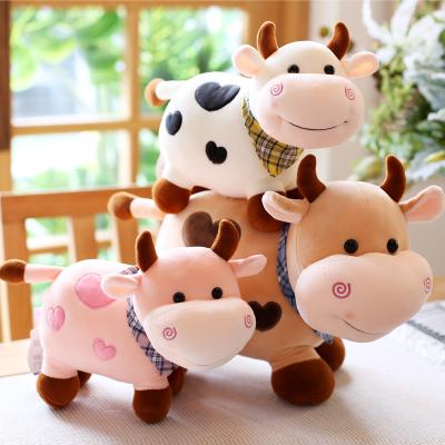 China Stuffed Cow Cow Doll Small Cute Stuffed Toy Doll 8 Inch Grab Doll Machine Zodiac Cattle Gifts Customized Wholesale for sale