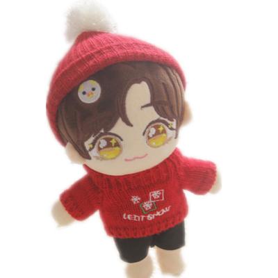 China Custom Stuffed Plush Toy 20CM OEM Cute Man Stuffed Idol Toy Doll With Clothes for sale