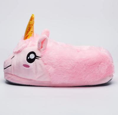 China Popular Plush Amazon Style Plush Toy Unicorn Slippers Bead Cotton Winter Slippers Indoor Soft Kids and Adults for sale