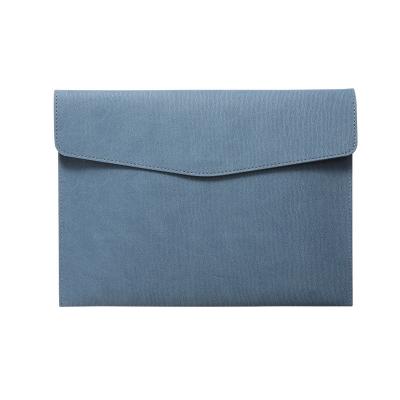 China Custom Logo PU Leather A4 Folder Document Holder Envelope File Case With Snap Closure For Receipt Contract With Low MOQ for sale