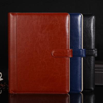 China Leather Notebook & Notebook Padfolio Binder Letter/A4 Size Folder Notebook Pen Loop Custom Logo Business With Low MOQ for sale