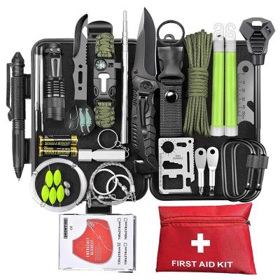 China Outdoor Camping Hiking Travel Survival Kit 73 In 1 Gear First Aid Kit SOS EDC Survival Tools And Emergency Survival Equipment for sale