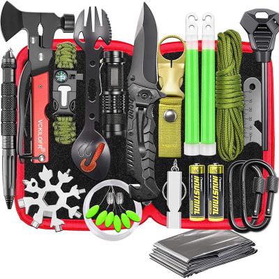 China Outdoor Camping Increasing Emergency Displacement Survival Kit 32 in 1 Pack Professional Tool Survival Tactical Consumables Gear Outdoor First Aid Equipment for sale